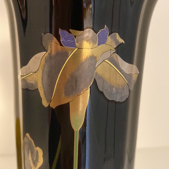 Vintage Otagiri Japan Golden Iris vase - Picture 7 of 9